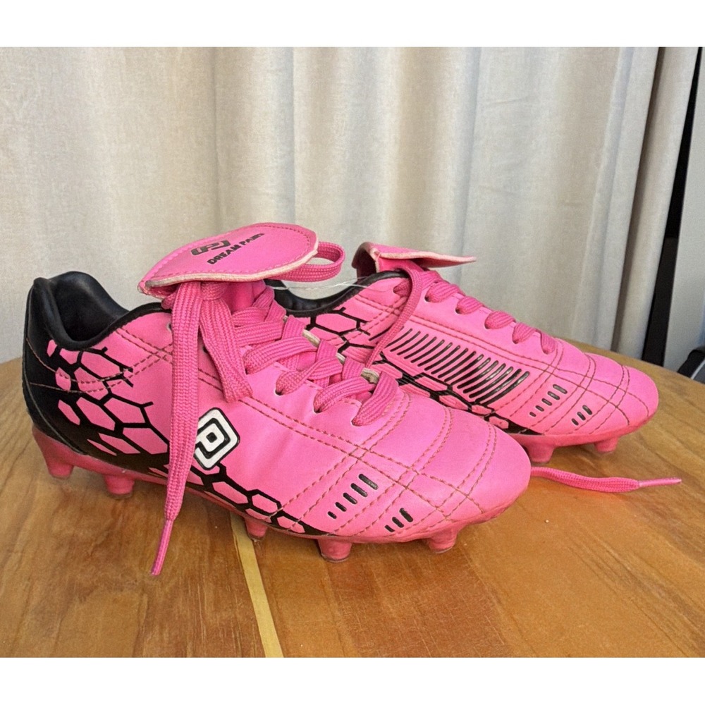Dream Pairs Youth Soccer Cleats Shoes - Pink/Black, Type: Cleats. Size 13